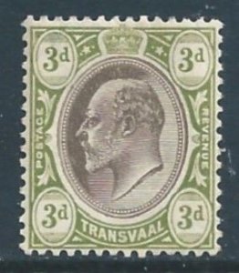 Transvaal #272 MH 3p Edward VII - Wmk. 3