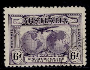 AUSTRALIA GV SG123, 6d violet, FINE USED. Cat £20.