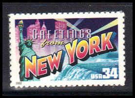 3592 34c New York Fine MNH Z4891