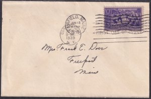 U.S Sc 855 Cooperstown N.Y 6/12/39 Baseball Centennial FDC commercial type cover