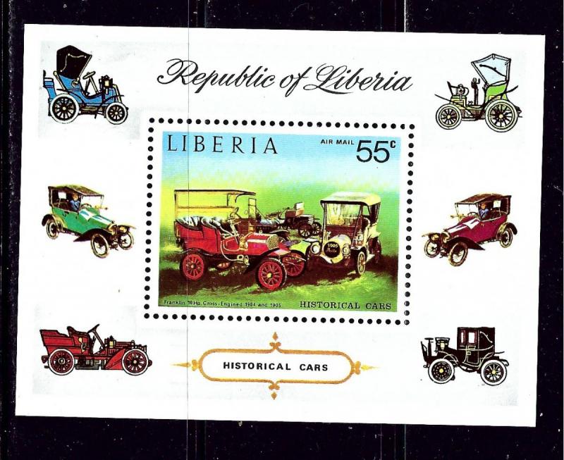 Liberia C199 MNH 1973 Historical Cars S/S