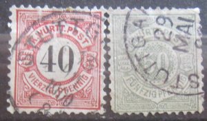 Wurttemberg #65,67 Used- SCV=$13.00