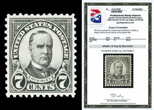 Scott 639 1927 7c McKinley Issue Mint Graded XF-Sup 95 NH with PSE CERT!