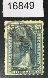 US STAMPS # R192 REVENUE USED CAT. $43 LOT #16849