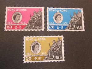 Hong Kong 1962 Sc 200-202 set MNH