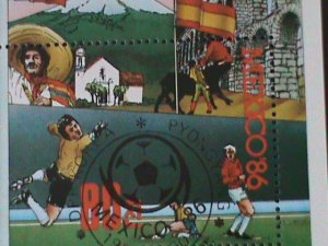 ​KOREA 1985-SC#2540-13TH WORLD CUP SOCCER MEXICO'86 CTO S/S FANCY CANCEL-VF