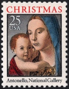 SC#2514 25¢ Madonna & Child Single (1990) MNH