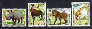 CUBA #2215-2218  1978  AFRICAN FAUNA HAVANA ZOO   VF NH  O.G