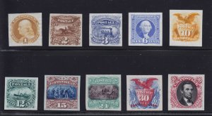 112 - 122 P3 XF india proofs unused with nice color cv $ 1400 ! see pic !