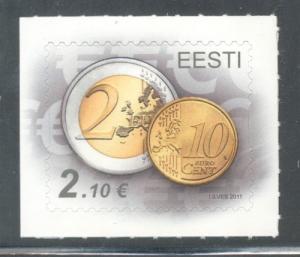 Estonia Sc 687 2011 Euro Coins stamp mint NH