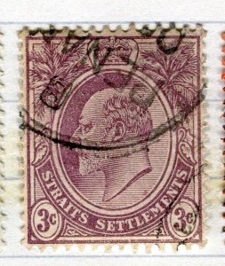 MALAYA STRAITS SETTLEMENTS;  1903 early Ed VII issue fine used 3c. value