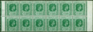 Leeward Islands 1938 1/2d Emerald SG96 V.F MNH & LMM Block of 12