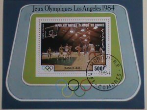 ​COMORO ISLAND STAMP:1984-SC#603- OLYMPIC LOS ANGELES CTO-NH S/S SHEET