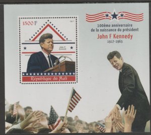 JOHN F KENNEDY  perf m/sheet containing one value mnh