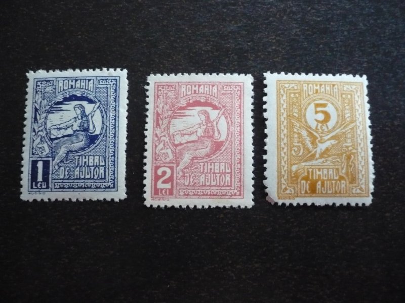 Stamps - Romania - Fiscal Tax - Mint Hinged Part Set of 3 Stamps