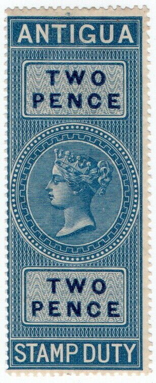 (I.B) Antigua Revenue : Duty Stamp 2d (1870)