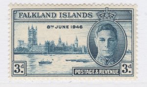 1946 British Colonies Falkland Islands Victory 3d MH* A23P47F13881-