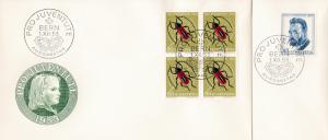 Switzerland 1953 Pro Juventute Complete (5) Blocks of Four on 5 First Day Covers