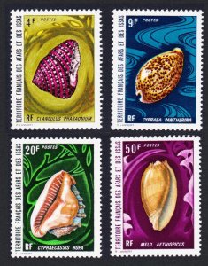 Afar and Issa Sea Shells 4v 1972 MNH SC#358-361 SG#570-573