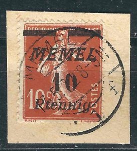 Memel 51 Mi108 Used O/P VF 1922 SCV $5.25