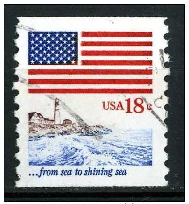 USA 1981 - Scott 1891 used - 18c Flag, shining Sea