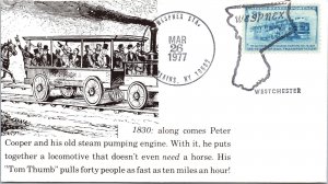 US EVENT COVER CACHETED PETER COOPER'S OLD STEAM PUMPING ENGINE WESPNEX 1977