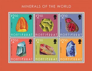 Montserrat 2013 - MINERALS OF THE WORLD - SHEET OF 6 STAMPS - MNH