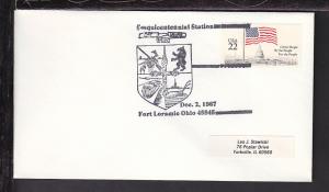 Sequicentennial,Fort Loramie,OH 1987 Cancel Cover BIN 