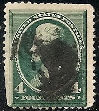 US  211 Used 1883 4c blue green Jackson CV $27.50