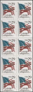 US 2593a BK195 Flag I Pledge Allegiance 29c booklet #1111 (10 stamps) MNH 1992