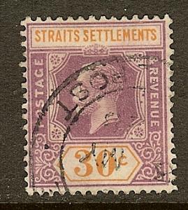 Straits Settlements, Scott #195, 30c King George V, Used