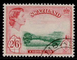 SWAZILAND QEII SG61, 2s 6d emerald & carmine-red, FINE USED.