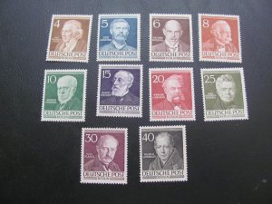 GERMANY  BERLIN 1952-3 SC 9N84-93 FAMOUS GERMANS SET XF $100 (100)