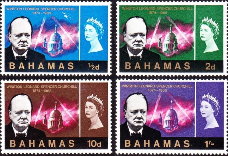 BAHAMAS 1966 Churchill Commemorative Set SG267-271 MH