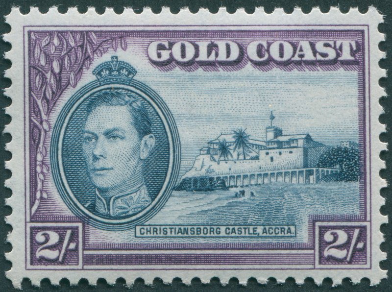 Gold Coast 1938 2s blue & violet Perf 12 SG130 unused