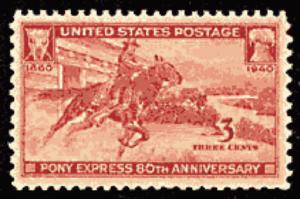 894 Pony Express F-VF MNH single stamp