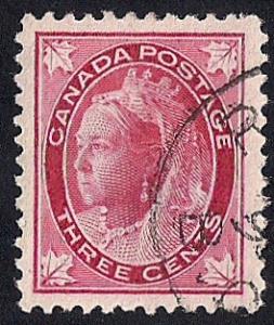 Canada #69 2 cents SUPER CANCEL Victoria Stamp used F-VF