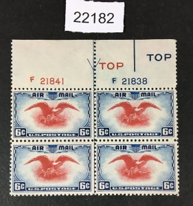 MOMEN: US STAMPS # C23 MINT OG NH PLATE BLOCK OF 4 LOT # 22182