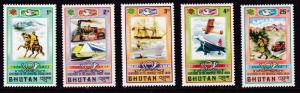 Bhutan 1974  Centenary of the U.P.U. Complete (8) inc. Air Mails  VF/NH