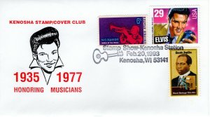 HONORING MUSICIANS, ELVIS,  KENOSHA, WI 1993 FDC9531