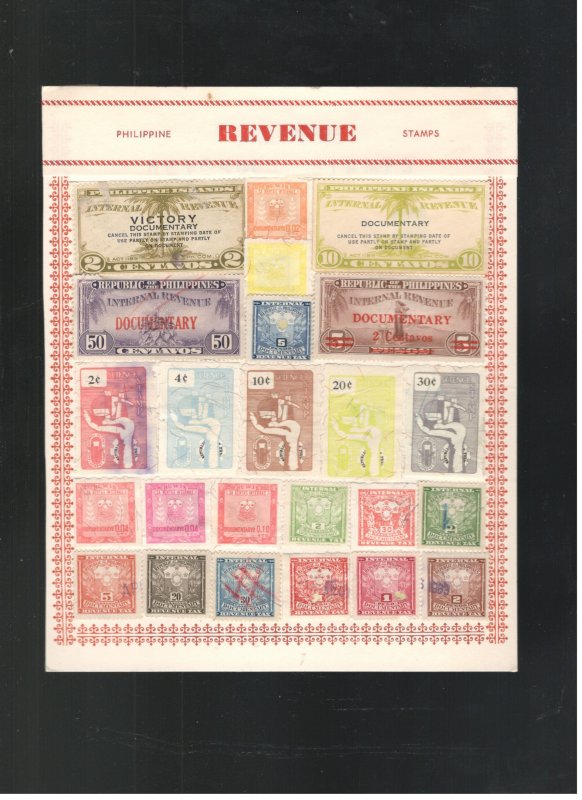 PHILIPPINES REVENUE STAMP COLLECTION