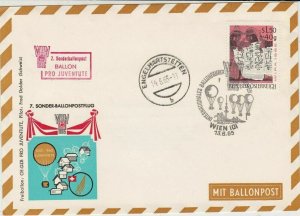 Austria 1965 Special Balloonpost Balloons Slogan Hieroglyphic Stamp Cover  35173