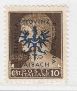 ITALIA Occupazione Tedesca LUBIANA 1944 10c Nuovo MNG A27P26F23481