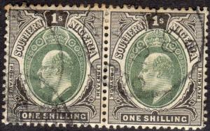 D160 - Southern Nigeria 1903 #16 pair - toning