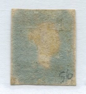 1841 Penny Red CB on lovely lavender paper (Ivory Head on rev) unused 4 margins