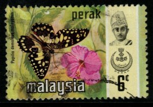 MALAYA PERAK SG175 1971 6c BUTTERFLIES FINE USED