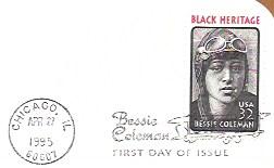 US 2956  FDC  Bessie Coleman, Daredevil Aviator.