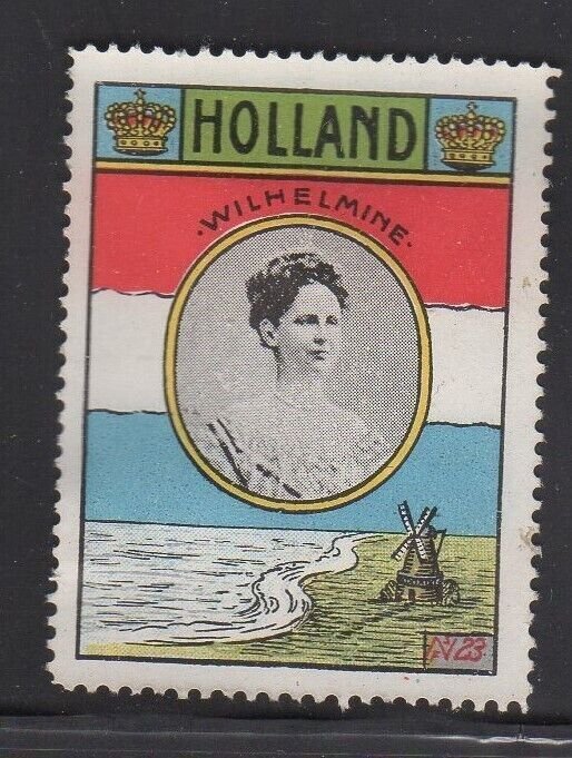 Advertising Stamp -  Holland, Wilhelmine - NG