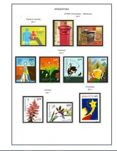 COLOR PRINTED ARGENTINA 2011-2020 STAMP ALBUM PAGES (81 illustrated pages)