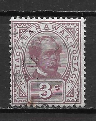 Sarawak 38 3c Sir Charles Brooke single Used (z1)